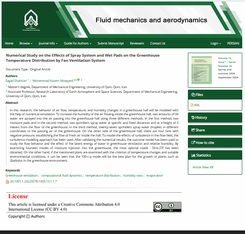 Numerical Simulation of the Effects of Moisture Injection on the Temperature Distribution inside Greenhouse with Fan-Pad Ventila